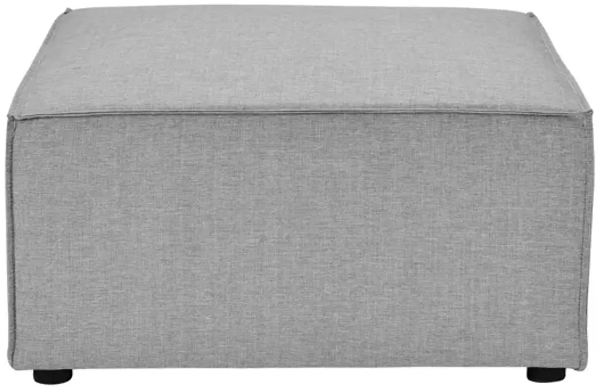 Saybrook Outdoor Patio Upholstered Ottoman in Gray