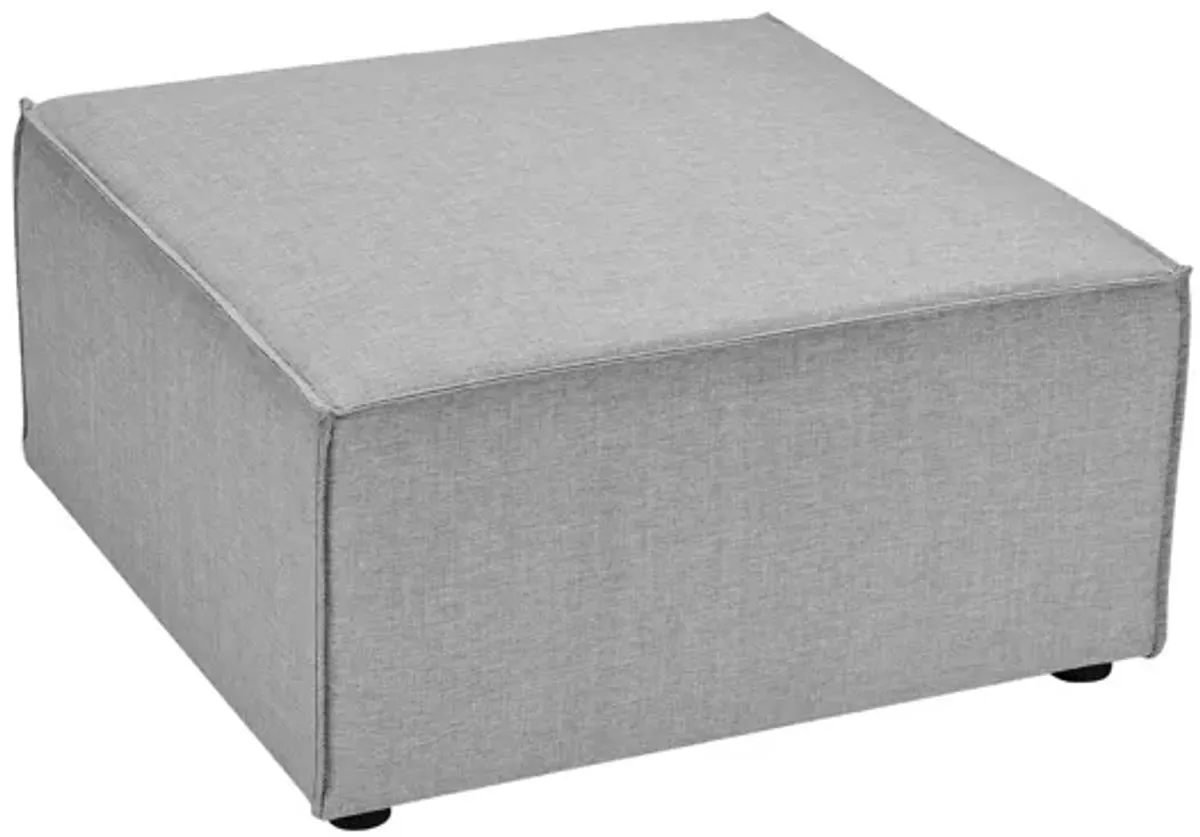 Saybrook Outdoor Patio Upholstered Ottoman in Gray