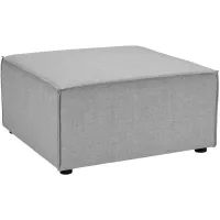 Saybrook Outdoor Patio Upholstered Ottoman in Gray
