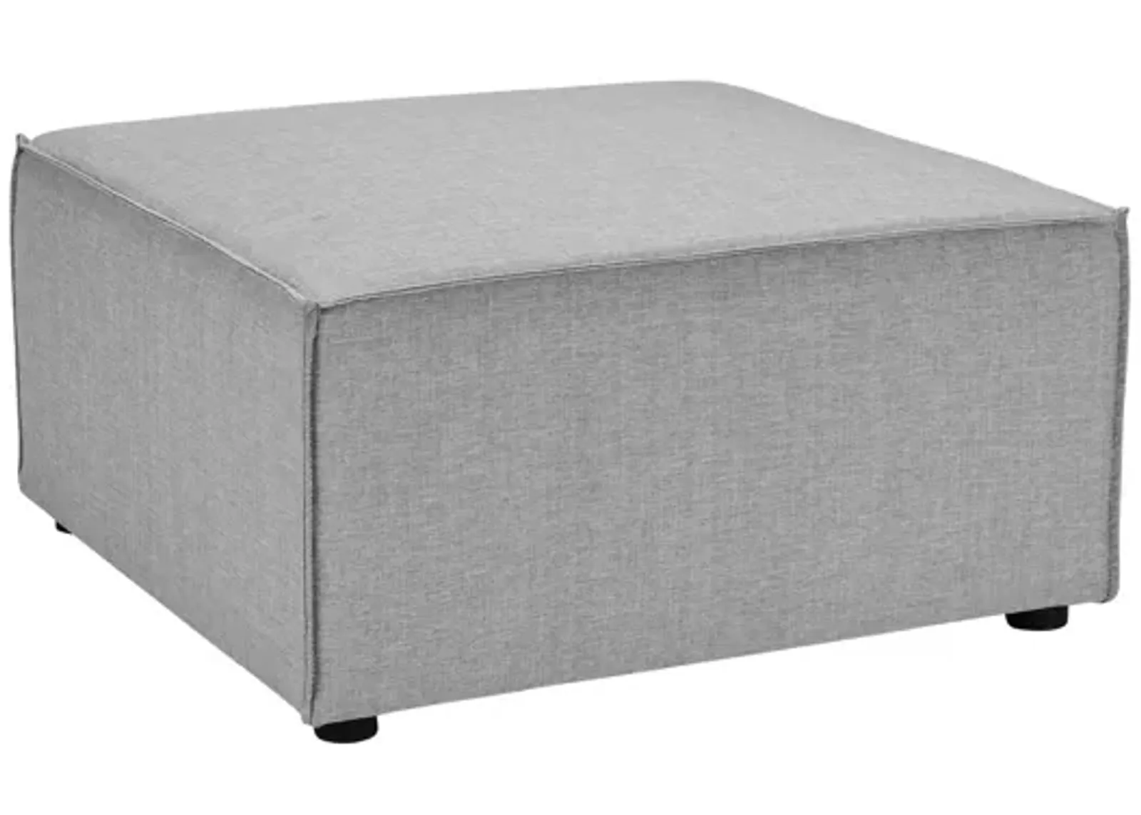 Saybrook Outdoor Patio Upholstered Ottoman in Gray