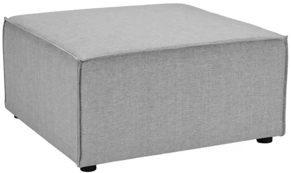 Saybrook Outdoor Patio Upholstered Ottoman in Gray