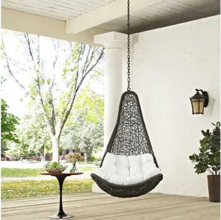 Abate Outdoor Patio Swing Chair Without Stand in Gray White