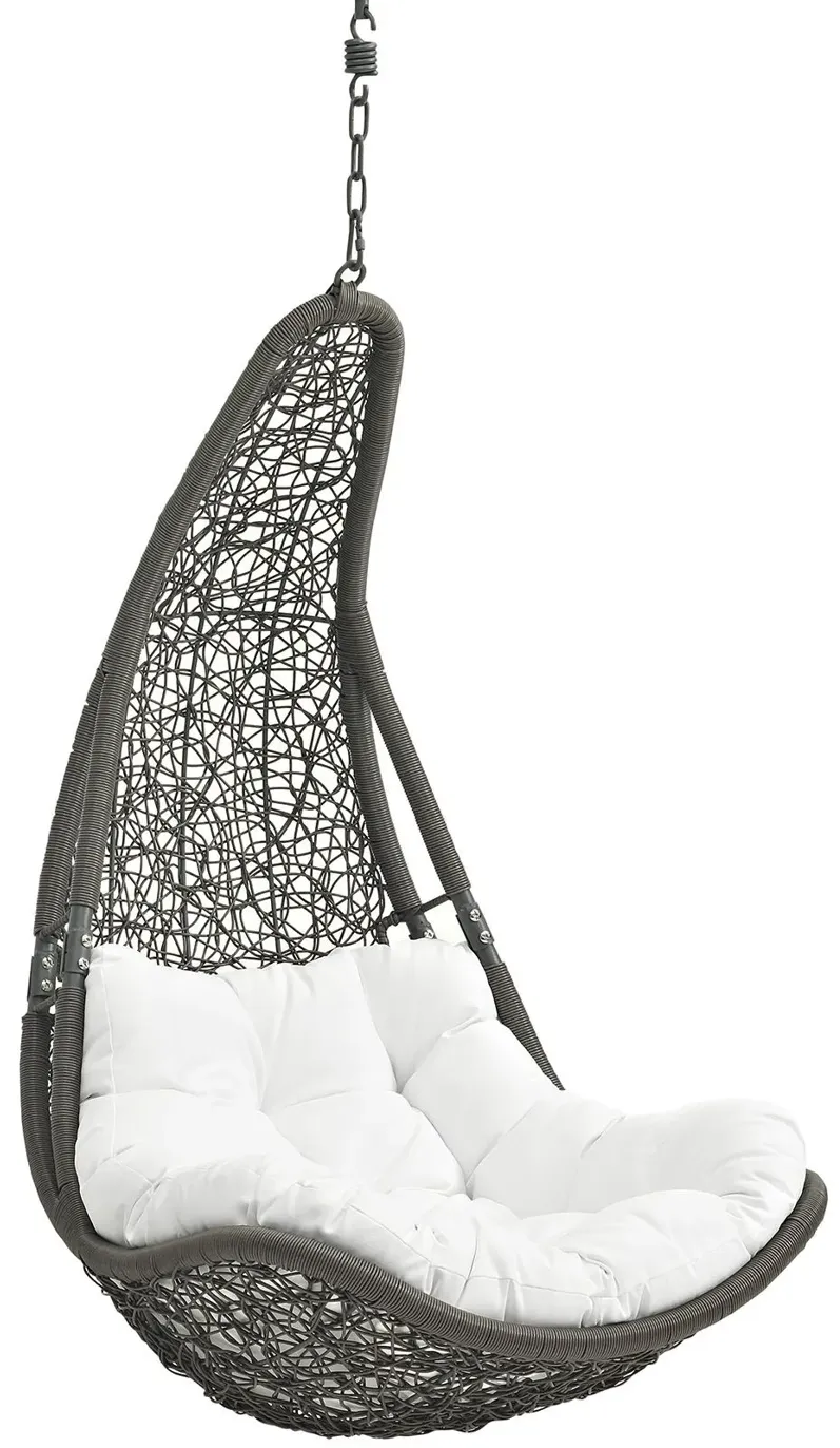 Abate Outdoor Patio Swing Chair Without Stand in Gray White