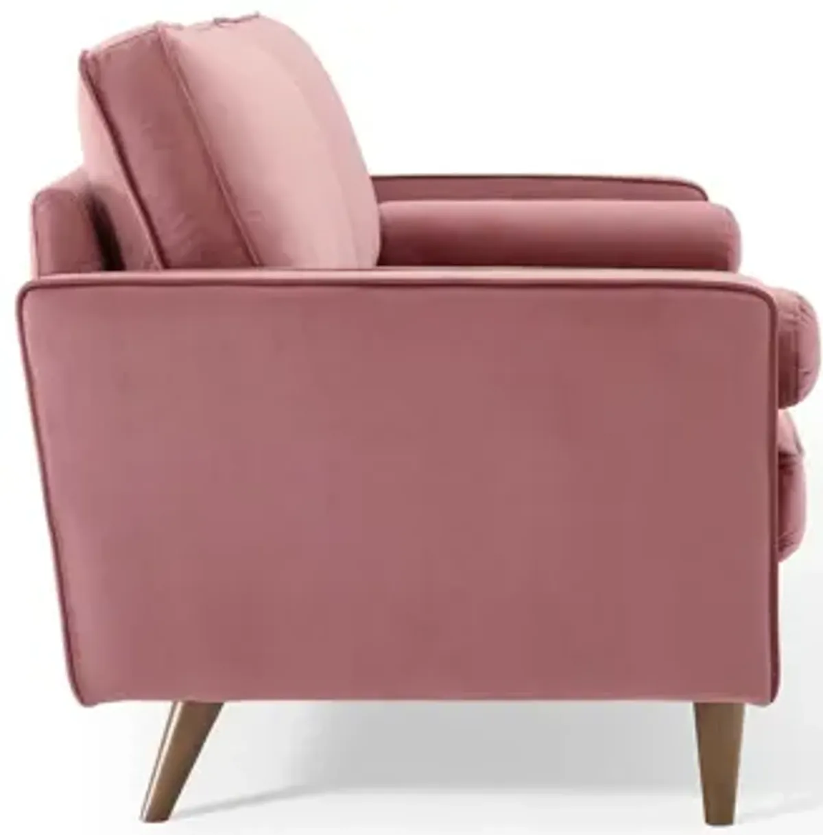 Valour Performance Velvet Sofa in Dusty Rose