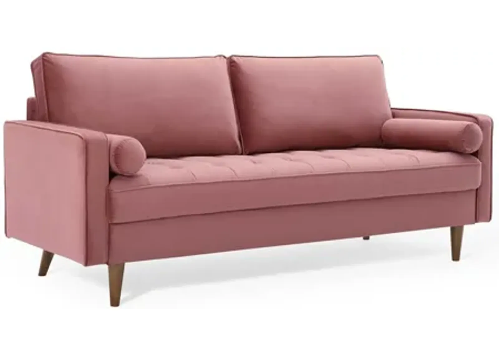 Valour Performance Velvet Sofa in Dusty Rose