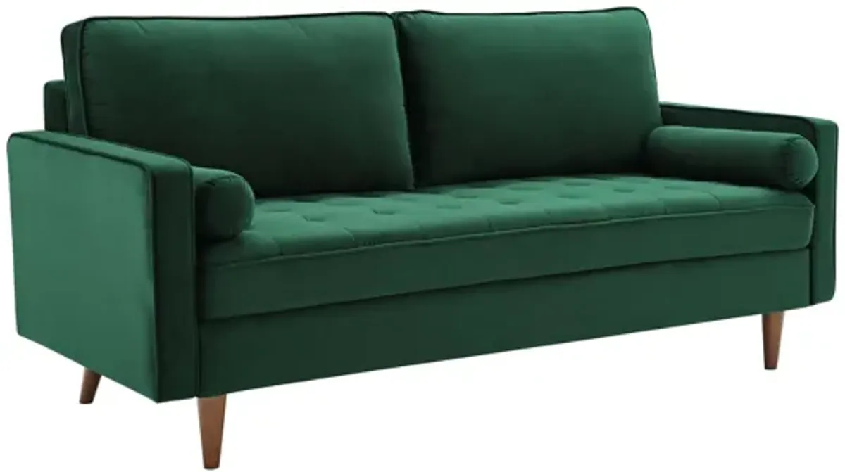 Valour Performance Velvet Sofa in Green