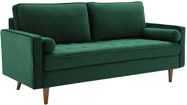 Valour Performance Velvet Sofa in Green