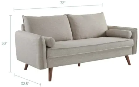 Revive Upholstered Fabric Sofa in Beige