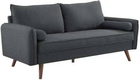 Revive Upholstered Fabric Sofa in Gray