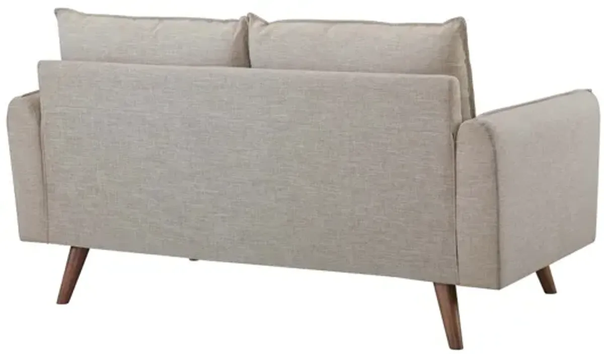 Revive Upholstered Fabric Loveseat in Beige