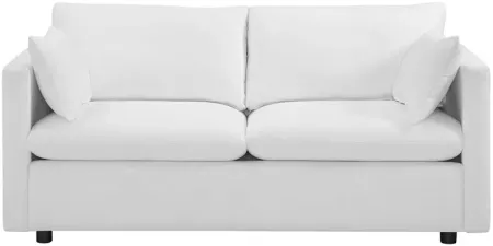 Activate Upholstered Fabric Sofa in White