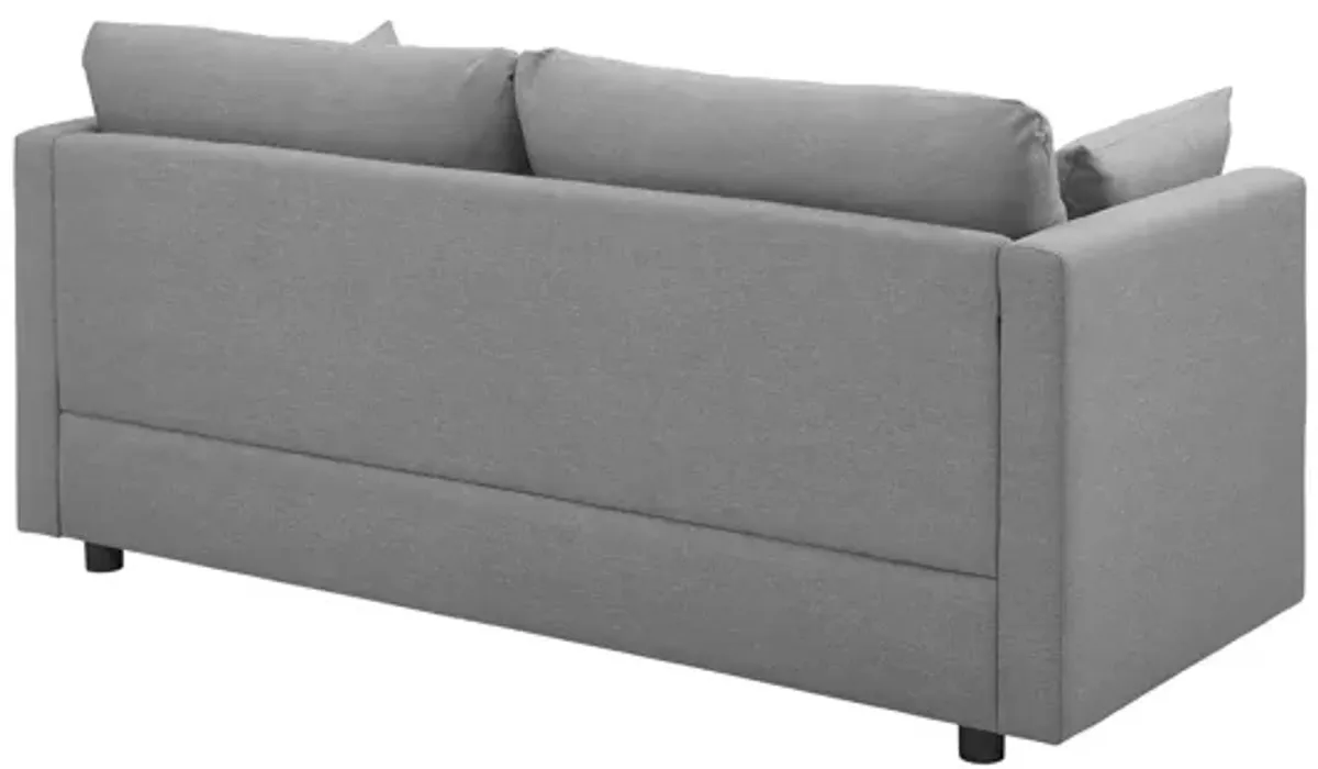 Activate Upholstered Fabric Sofa in Light Gray