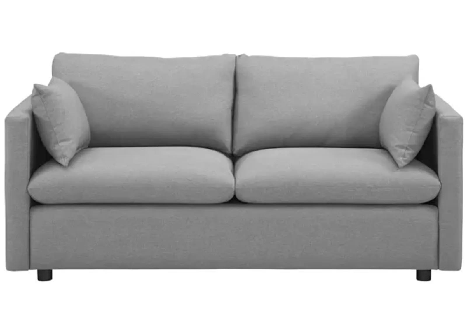 Activate Upholstered Fabric Sofa in Light Gray