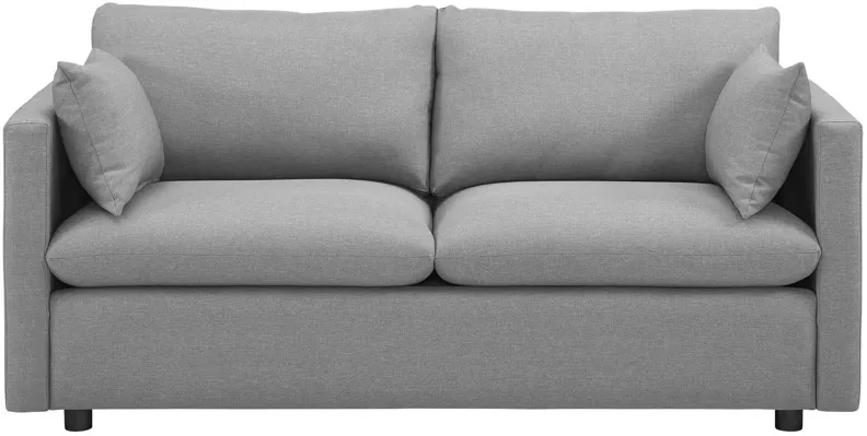 Activate Upholstered Fabric Sofa in Light Gray