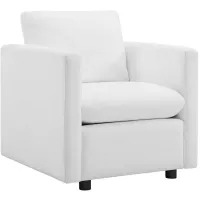 Activate Upholstered Fabric Armchair in White