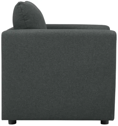 Activate Upholstered Fabric Armchair in Gray