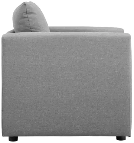 Activate Upholstered Fabric Armchair in Light Gray