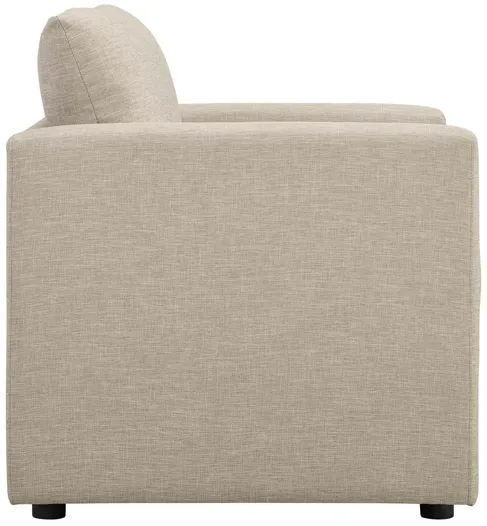 Activate Upholstered Fabric Armchair in Beige