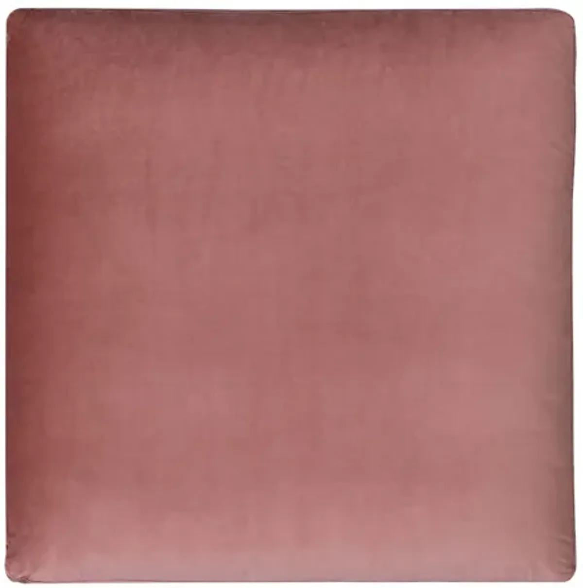 Commix Down Filled Overstuffed Performance Velvet Ottoman in Dusty Rose