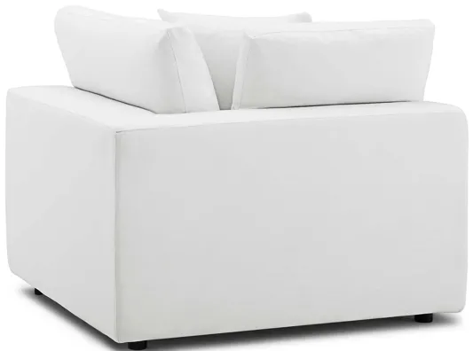 Commix Down Filled Overstuffed Loveseat in White