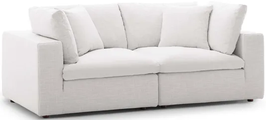 Commix Down Filled Overstuffed Loveseat  in Beige