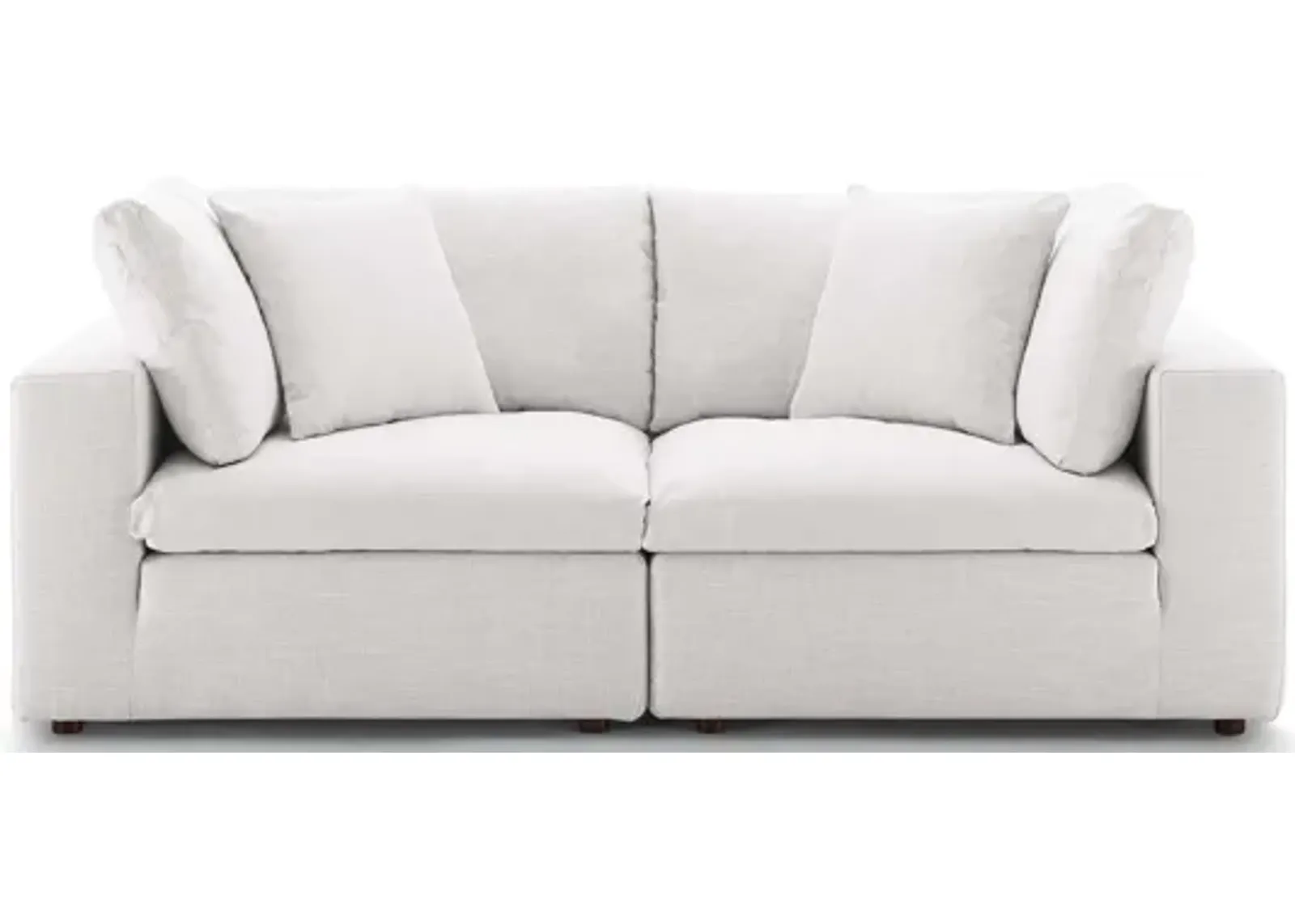 Commix Down Filled Overstuffed Loveseat  in Beige