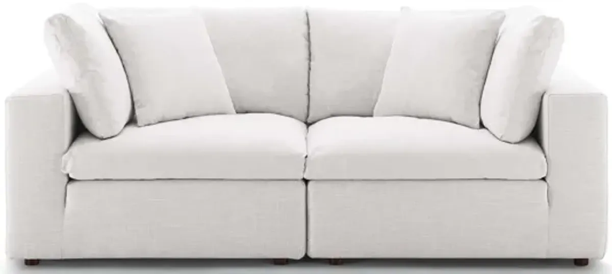 Commix Down Filled Overstuffed Loveseat  in Beige