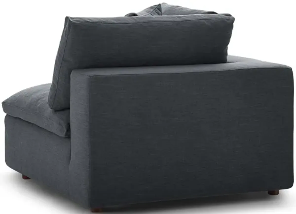 Commix Down Filled Overstuffed Loveseat in Grey