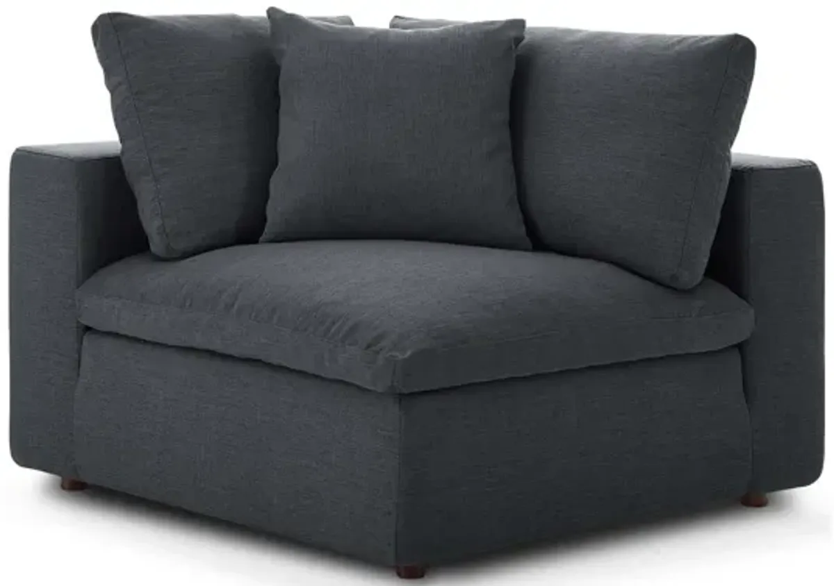 Commix Down Filled Overstuffed Loveseat in Grey