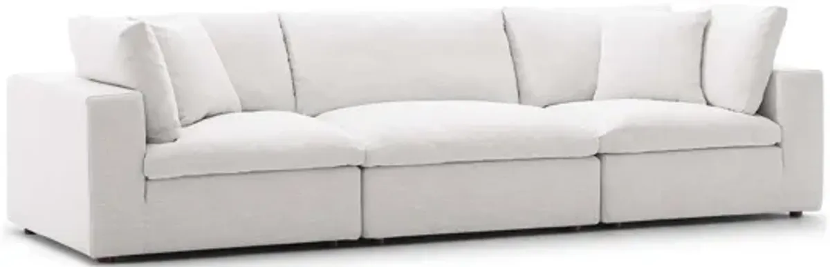 Commix Down Filled Overstuffed Sofa in Beige