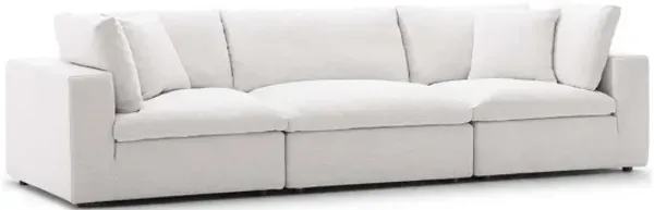 Commix Down Filled Overstuffed Sofa in Beige