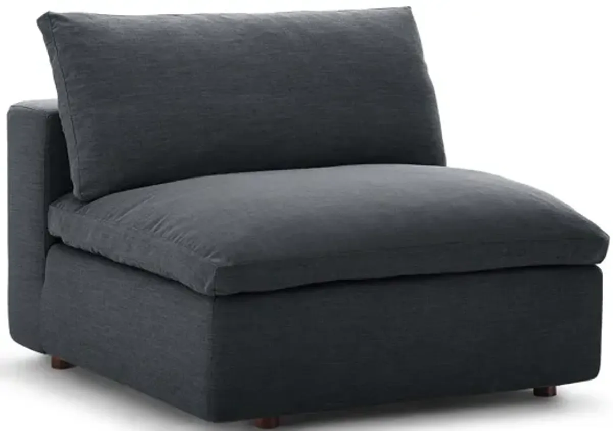 Commix Down Filled Overstuffed Sofa in Gray