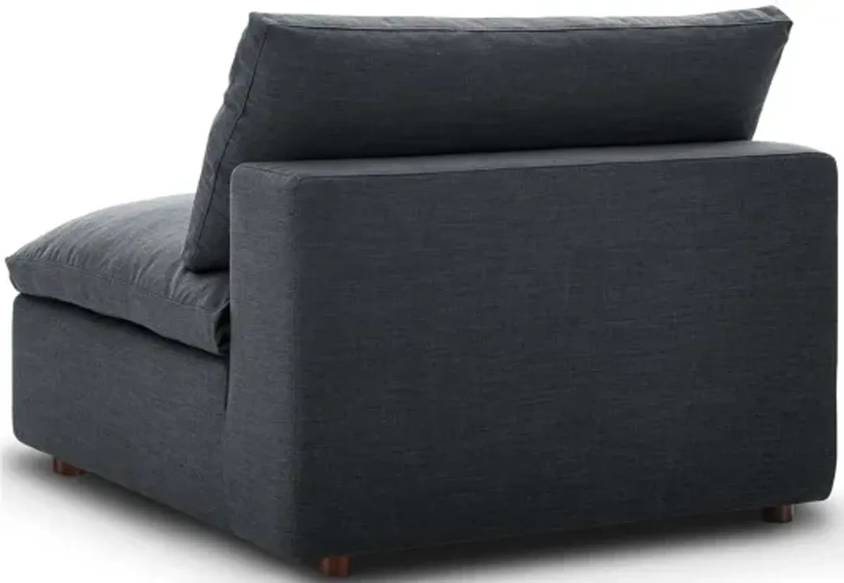 Commix Down Filled Overstuffed Sofa in Gray