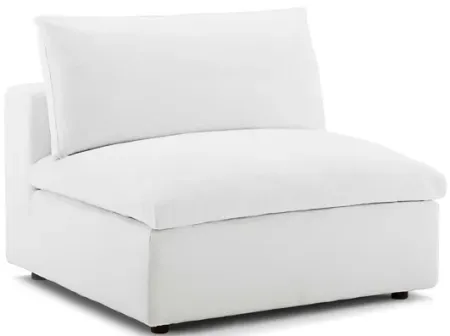 Commix Down Filled Overstuffed 5 Piece Sectional Set in White