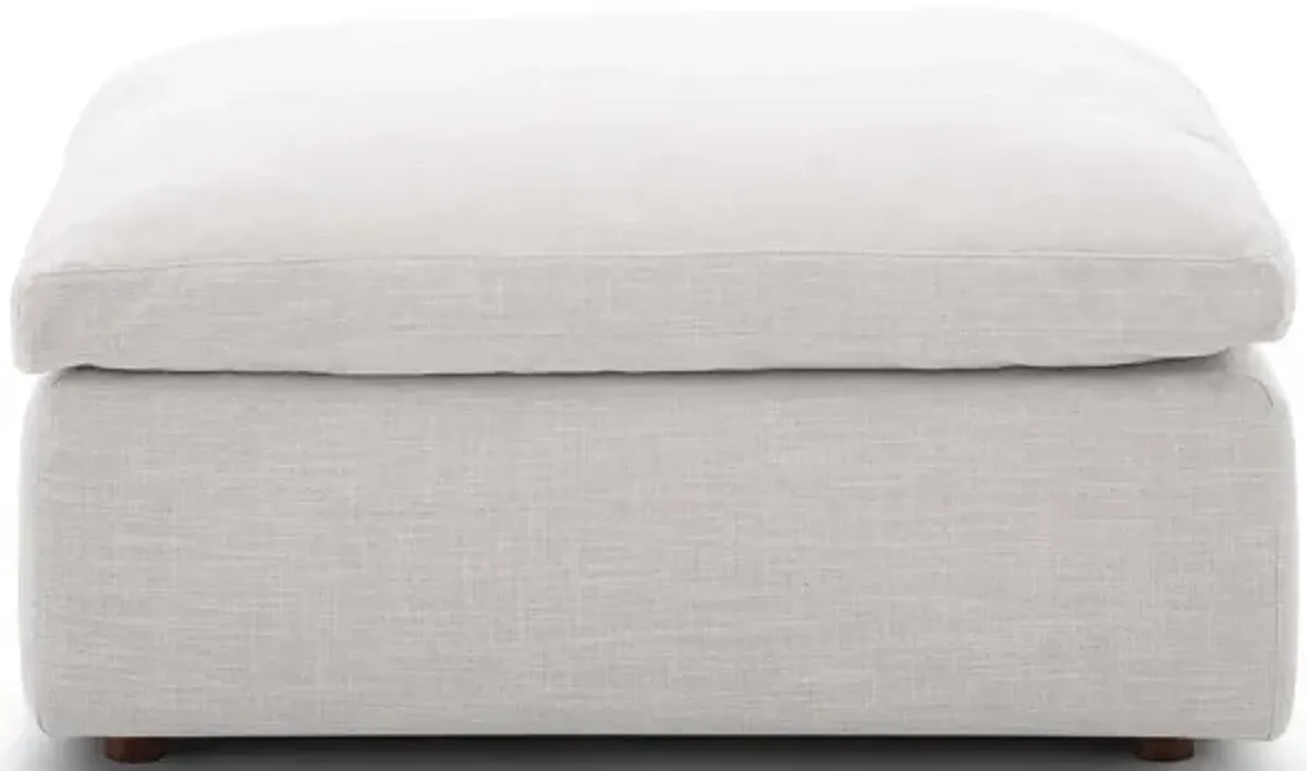 Commix Down Filled Overstuffed Ottoman in Beige