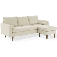 Revive Upholstered Reversible Chaise Sofa in Beige