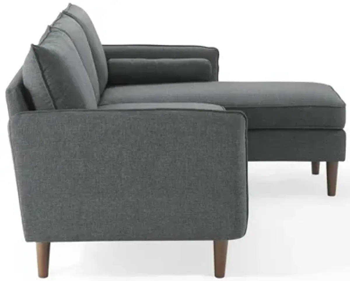 Revive Upholstered Reversible Chaise Sofa in Gray