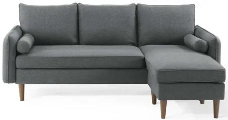 Revive Upholstered Reversible Chaise Sofa in Gray