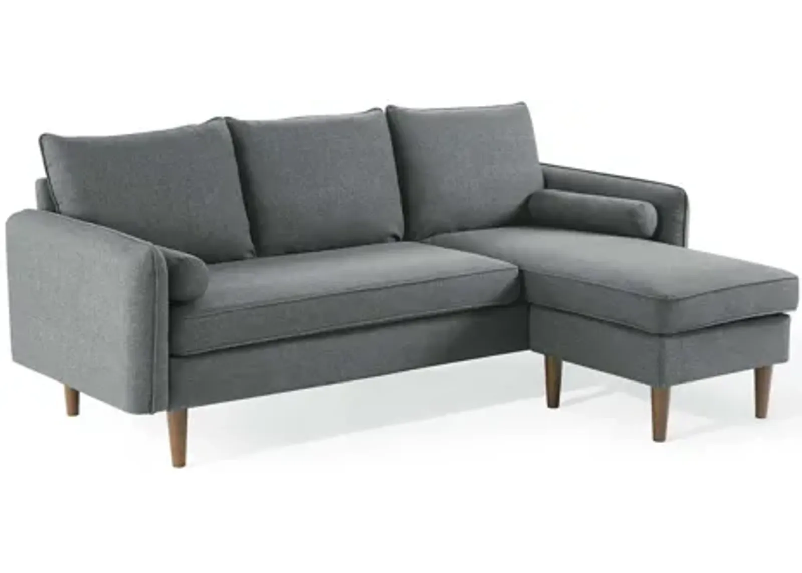 Revive Upholstered Reversible Chaise Sofa in Gray