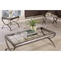 Metal & Glass Occasional Table Set of 3