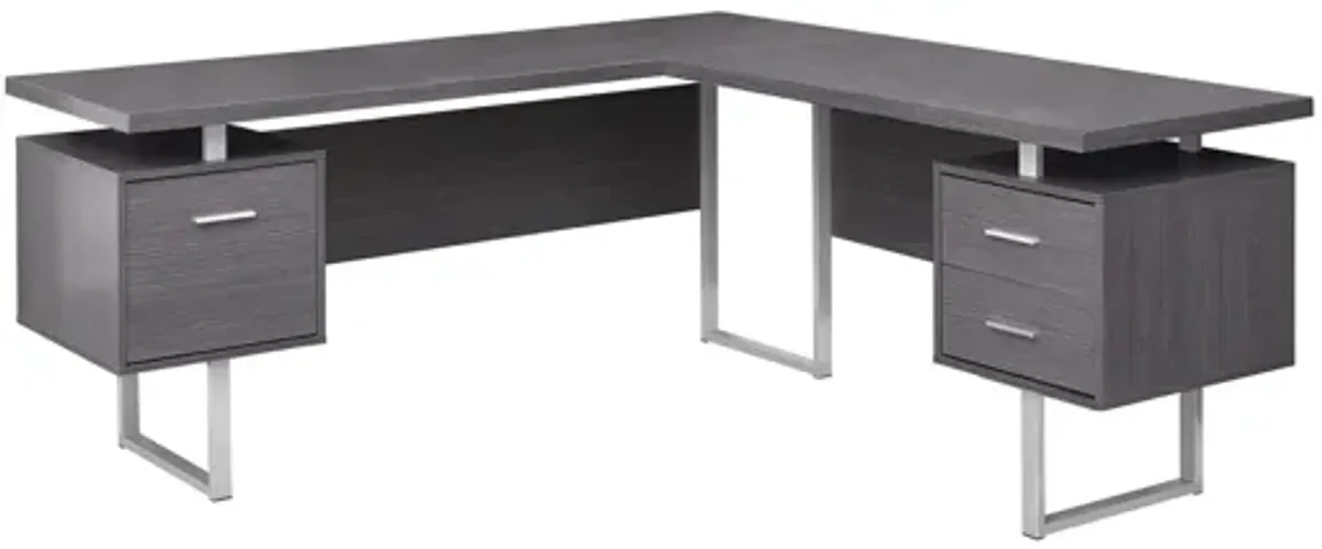 Grey 70" Computer Desk