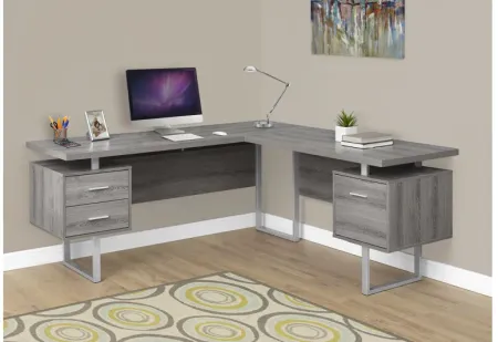 Computer Desk - 70"L / Dark Taupe Left Or Right Facing