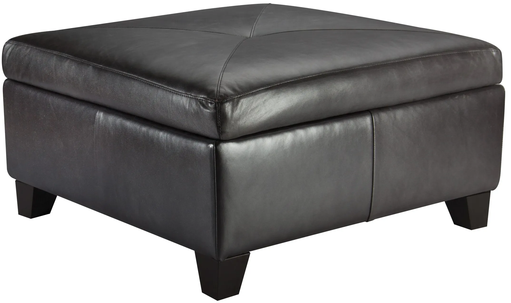 Zephyr Leather Storage Ottoman by Jonathan Louis