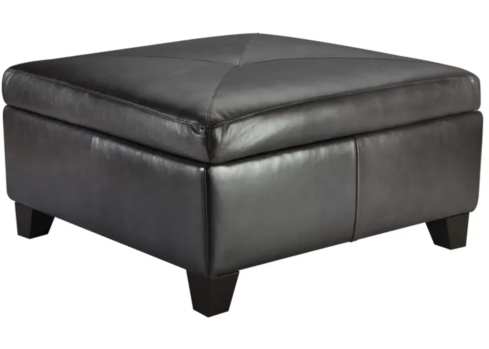 Zephyr Leather Storage Ottoman by Jonathan Louis