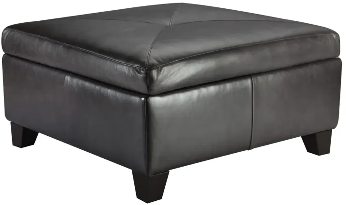 Zephyr Leather Storage Ottoman by Jonathan Louis