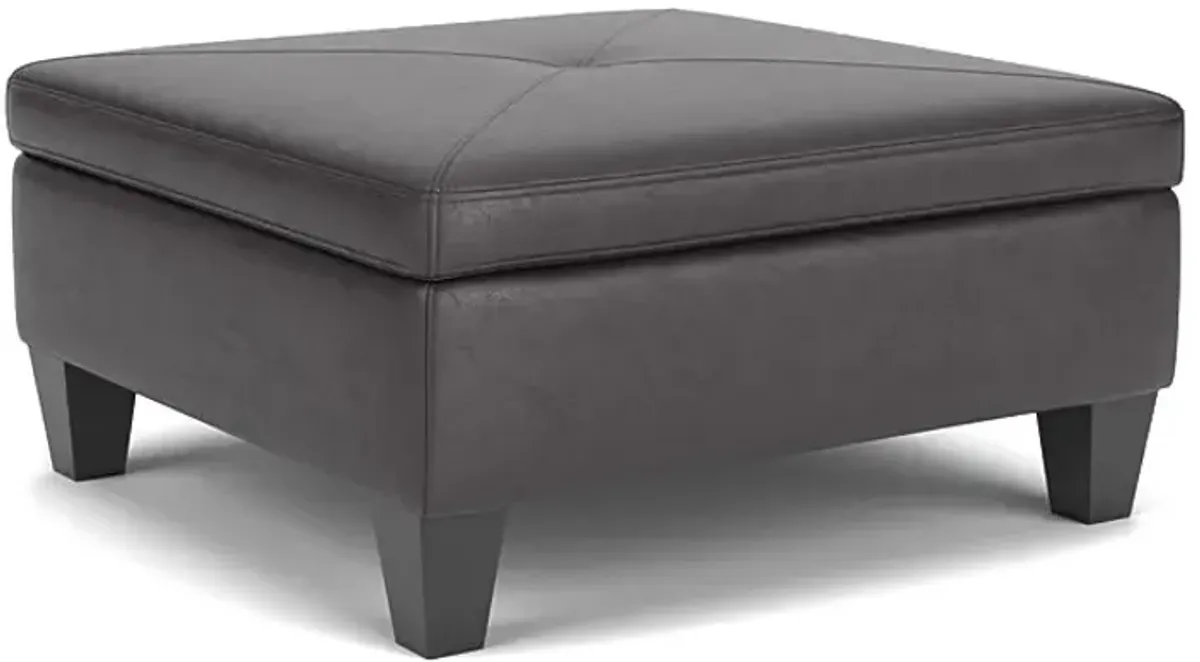 Zephyr Leather Storage Ottoman by Jonathan Louis