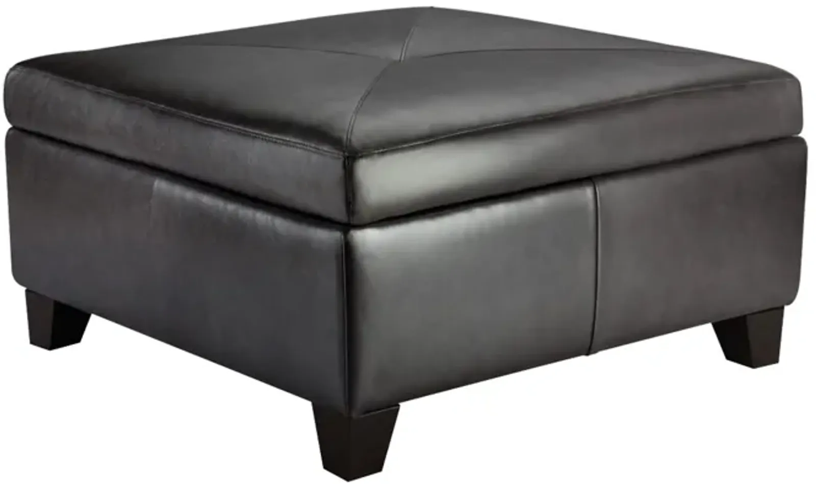 Zephyr Leather Storage Ottoman by Jonathan Louis