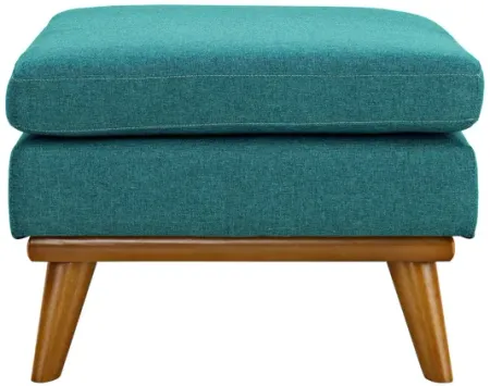 Engage Upholstered Fabric Ottoman in Teal