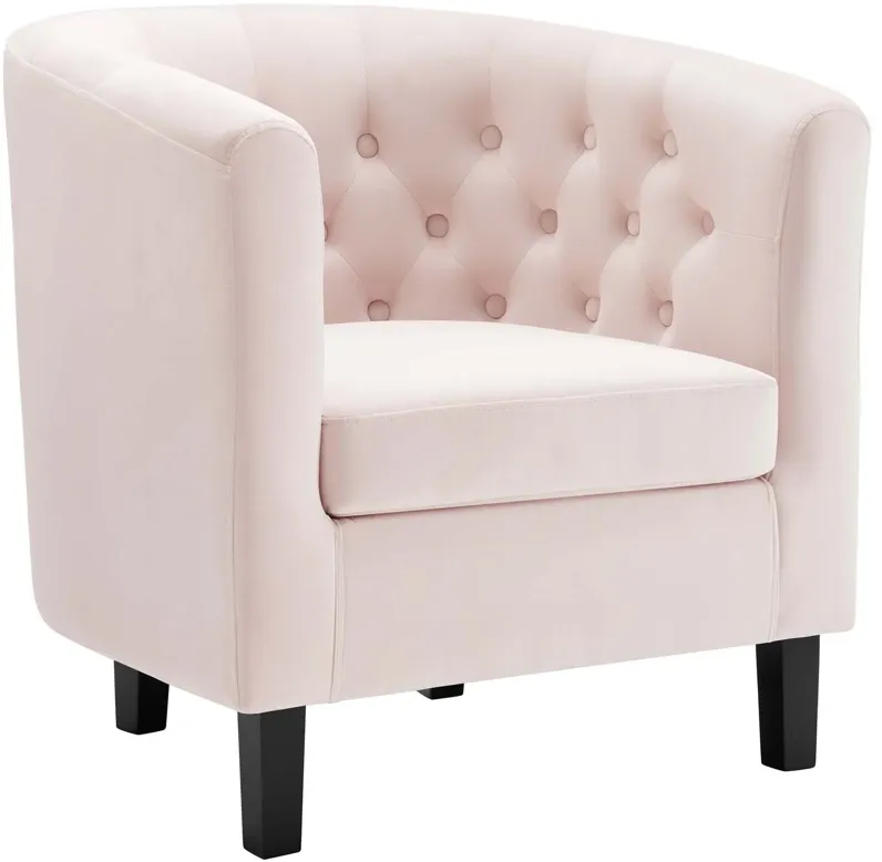 Prospect Performance Velvet Armchair in Pink