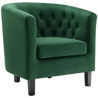 Prospect Performance Velvet Armchair in Emerald